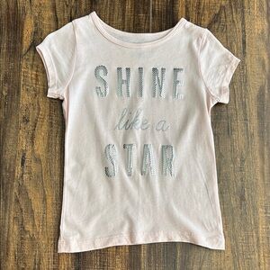 Pink Kids T-Shirt with Shine Like a Star Design